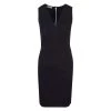 Slim Fit Jersey Linen-Blend Stretch Pencil Dress - Black By Haris Cotton