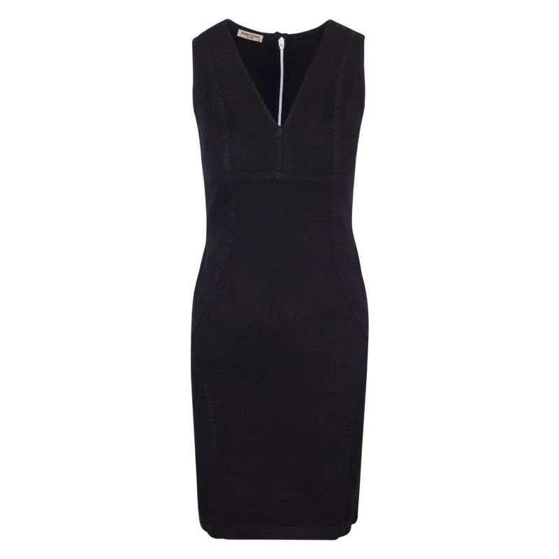 Slim Fit Jersey Linen-Blend Stretch Pencil Dress - Black By Haris Cotton 1 Slim Fit Jersey Linen-Blend Stretch Pencil Dress - Black By Haris Cotton