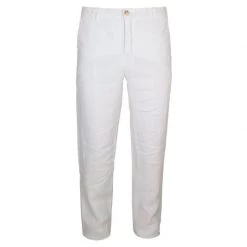 Classic Fit Linen Pants In White By Haris Cotton