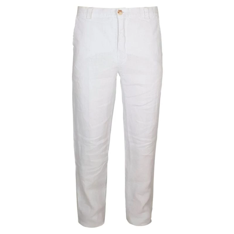 Classic Fit Linen Pants In White By Haris Cotton 1 Classic Fit Linen Pants In White By Haris Cotton