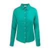 Linen Long Sleeved Shirt With Darts - Island Green By Haris Cotton