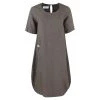 Linen Balloon Fit Front Pocket Dress - Taupe By Haris Cotton