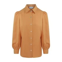 Lyocell Shirt - Ochre By Haris Cotton