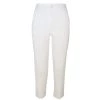 Ribbed Waist Linen Freddo Dye Tapered Pants - White By Haris Cotton