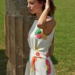 A-Line Flared Linen-Rayon Dress - Cherry Tree By Haris Cotton -Cheap Haris Cotton Store bz5qn5frqedlbxxcwnzr