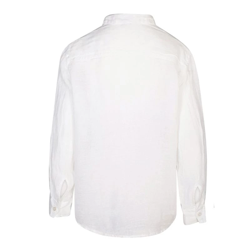 Linen Gauze Shirt-White By Haris Cotton 4 Linen Gauze Shirt-White By Haris Cotton - Image 4