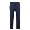 Linen Pants With Back Cargo Pockets- Blue Marine By Haris Cotton