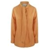 Tie-Neck Lyocell Shirt - Ochre By Haris Cotton