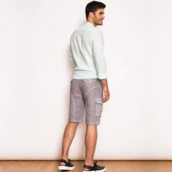 Safari Linen Bermuda - Stone Grey By Haris Cotton -Cheap Haris Cotton Store dpvzeyawdposgzei4w8g