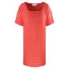 Mini Length Linen Dress With Pleats - Coral Reef By Haris Cotton