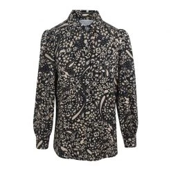 Viscose Shirt-Black Leaf By Haris Cotton