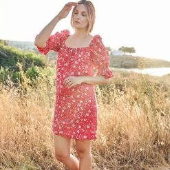 Off Shoulders Mini Linen Dress - Coral Reef By Haris Cotton 7 Off Shoulders Mini Linen Dress - Coral Reef By Haris Cotton -Cheap Haris Cotton Store emzzxxc3srjjoe4iu31e