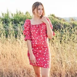 Off Shoulders Mini Linen Dress - Coral Reef By Haris Cotton 6 Off Shoulders Mini Linen Dress - Coral Reef By Haris Cotton -Cheap Haris Cotton Store eoc2xgnemekfy2u3jplp