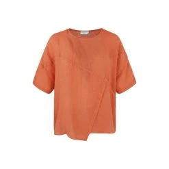 Linen Gauze Loose Fit Blouse - Peachy By Haris Cotton