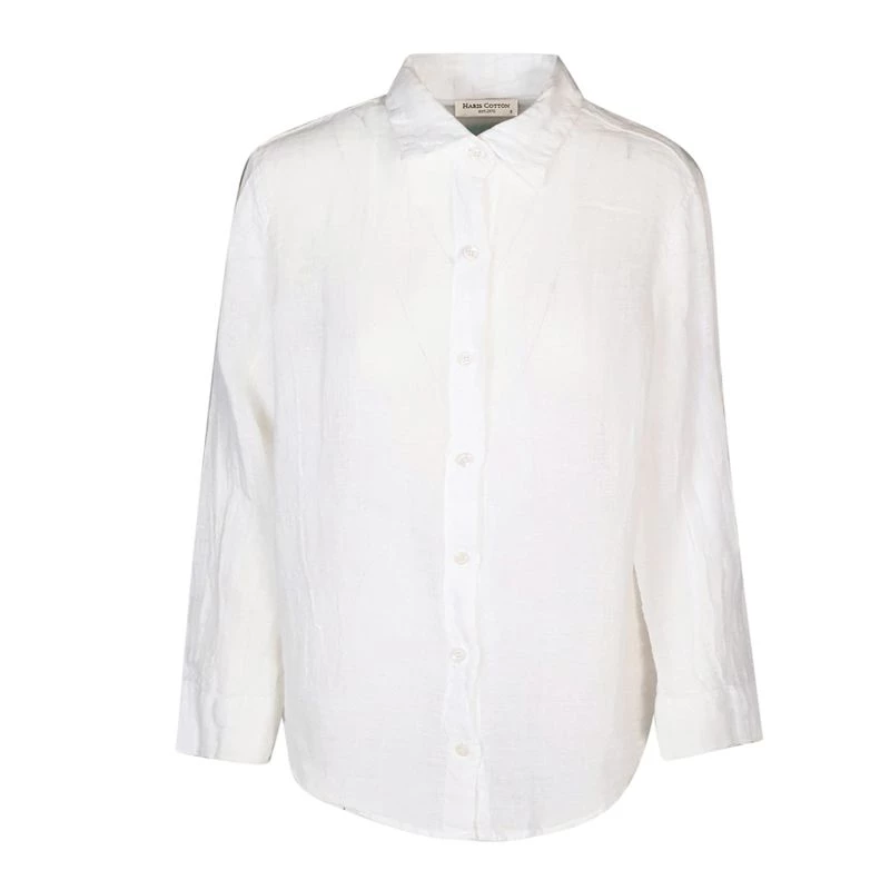 Linen Gauze Shirt-White By Haris Cotton 1 Linen Gauze Shirt-White By Haris Cotton