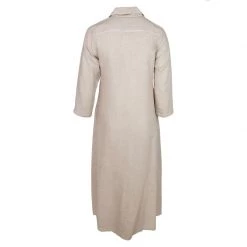 Maxi Linen Dress With Front Pleat & Lapels - Beach Sand By Haris Cotton -Cheap Haris Cotton Store f4zzo1jva1i8g3hrfqoe