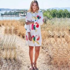 Linen- Blend Shirt With Puff Long Sleeves - Cherry Tree By Haris Cotton -Cheap Haris Cotton Store g0xpoiykxt9jcsupvvo0