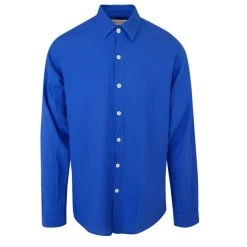 Long Sleeved Cotton Shirt - Lapis By Haris Cotton