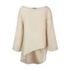 Linen Gauze Asymmetrical Long Sleeves Blouse - Sand By Haris Cotton
