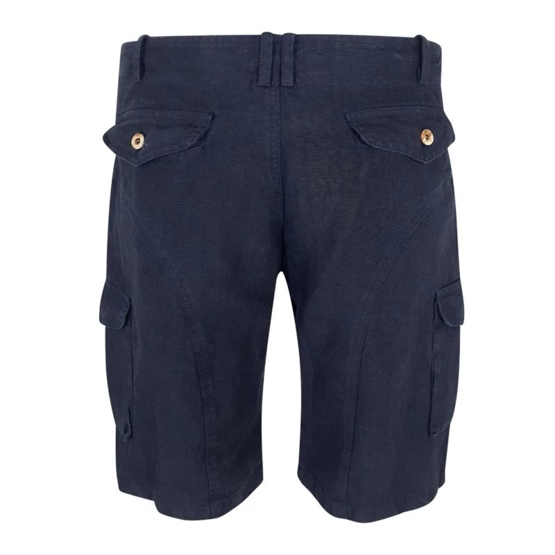 Safari Linen Bermuda - Blue Marine By Haris Cotton 3 Safari Linen Bermuda - Blue Marine By Haris Cotton - Image 3