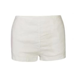 High Waisted Linen Shorts - White By Haris Cotton
