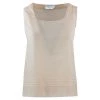 Linen Loose Fit Top With Pleats - Beach Sand By Haris Cotton