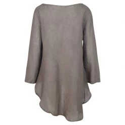 Linen Gauze Asymmetrical Long Sleeves Blouse - Taupe By Haris Cotton 5 Linen Gauze Asymmetrical Long Sleeves Blouse - Taupe By Haris Cotton -Cheap Haris Cotton Store jnb1mrl24iacsrxziszj