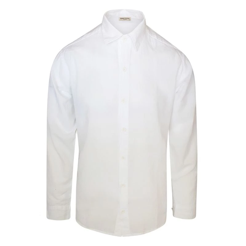 Long Sleeved Cotton Shirt - White By Haris Cotton 1 Long Sleeved Cotton Shirt - White By Haris Cotton
