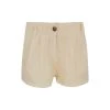 High Waisted Linen Shorts With External Pockets - Melon By Haris Cotton