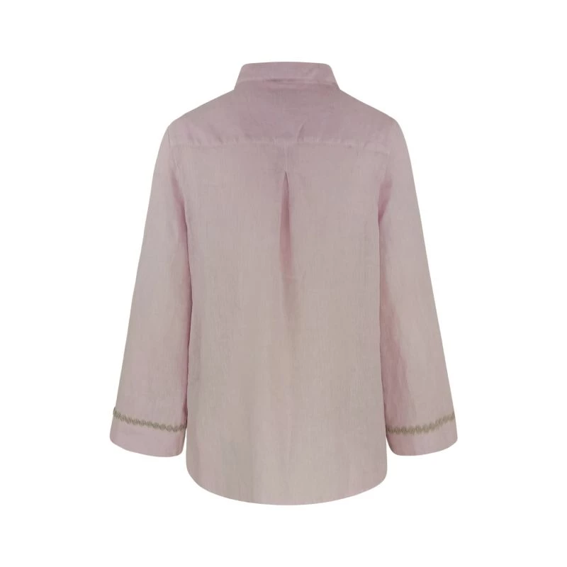 Linen Shirt With Long Sleeves - Violet By Haris Cotton 2 Linen Shirt With Long Sleeves - Violet By Haris Cotton - Image 2