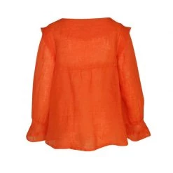 Linen Gauze Blouse With Elastic Linen Trims- Mango By Haris Cotton -Cheap Haris Cotton Store llekedvuissswhxylklu