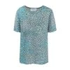 Printed Viscose Top- Zante Blue Leaf By Haris Cotton