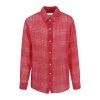 Check Linen Gauze Shirt - Pink & Purple By Haris Cotton