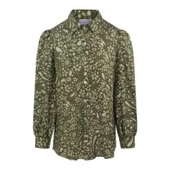 Viscose Shirt-Olive Leaf By Haris Cotton