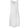 Princess Line Sleeveless Linen Dress-White By Haris Cotton