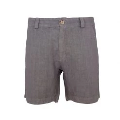 Linen Bermuda Shorts - Grey By Haris Cotton