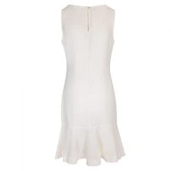 Flared Bottom Sleeveless Linen Dress - Ecru By Haris Cotton -Cheap Haris Cotton Store qzpuylh9wo0mfapmfbig