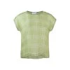 Check Linen Gauze Loose Fit Top - Spring Green Check By Haris Cotton