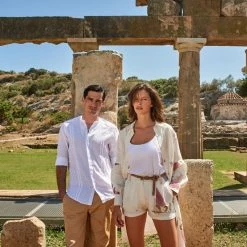 High Waisted Linen Shorts With External Pockets - Olive Tree By Haris Cotton -Cheap Haris Cotton Store ro7vm1e5qq5nv3kq6api