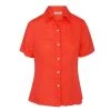 Short Sleeved Linen Shirt - Coral Reef By Haris Cotton