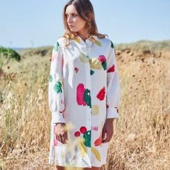 Linen- Blend Shirt With Puff Long Sleeves - Cherry Tree By Haris Cotton -Cheap Haris Cotton Store siuxij6vna95wnaynlb3