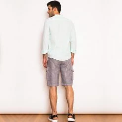 Safari Linen Bermuda - Stone Grey By Haris Cotton -Cheap Haris Cotton Store teg4qgamuokxozdtkv0a