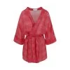 Linen Loose Fit Printed Kimono - Fuchsia By Haris Cotton