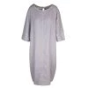 Lantern Sleeves Linen Midi Dress - Grey By Haris Cotton