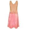 Melpomene Tie Dye Flared Dress Coral & Beige By Haris Cotton