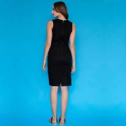 Slim Fit Jersey Linen-Blend Stretch Pencil Dress - Black By Haris Cotton 5 Slim Fit Jersey Linen-Blend Stretch Pencil Dress - Black By Haris Cotton -Cheap Haris Cotton Store upajk1a0zkortw5xhkcx