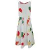 A-Line Flared Linen-Rayon Dress - Cherry Tree By Haris Cotton