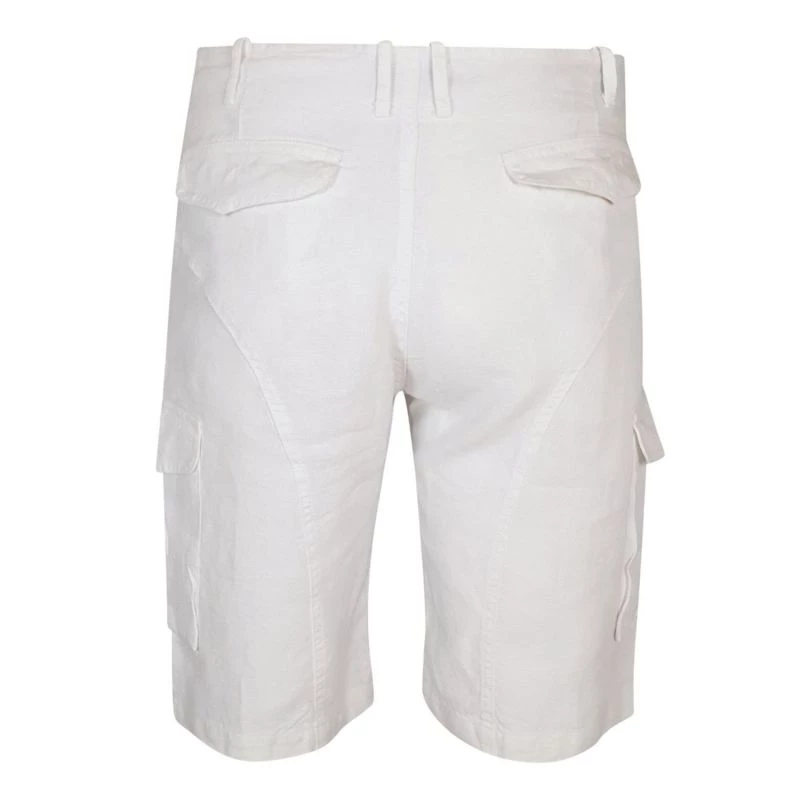 Safari Linen Bermuda - White By Haris Cotton 4 Safari Linen Bermuda - White By Haris Cotton - Image 4