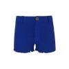Linen Cut-Hem Shorts - Lapis By Haris Cotton