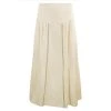 Maxi Linen Ruffled Skirt With Embroidered Trim - Yellow & Orange By Haris Cotton